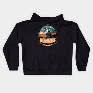 Vintage Motorcycle Transpyrenean Road Kids Hoodie